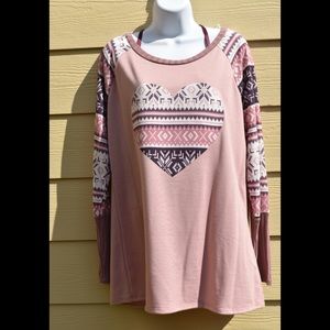 Soft heart long sleeve tee
